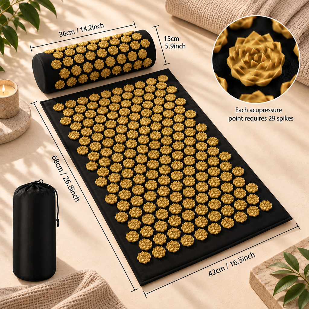KORE Acupressure Mat — Full Body Spike Mat for Muscle & Back Relief